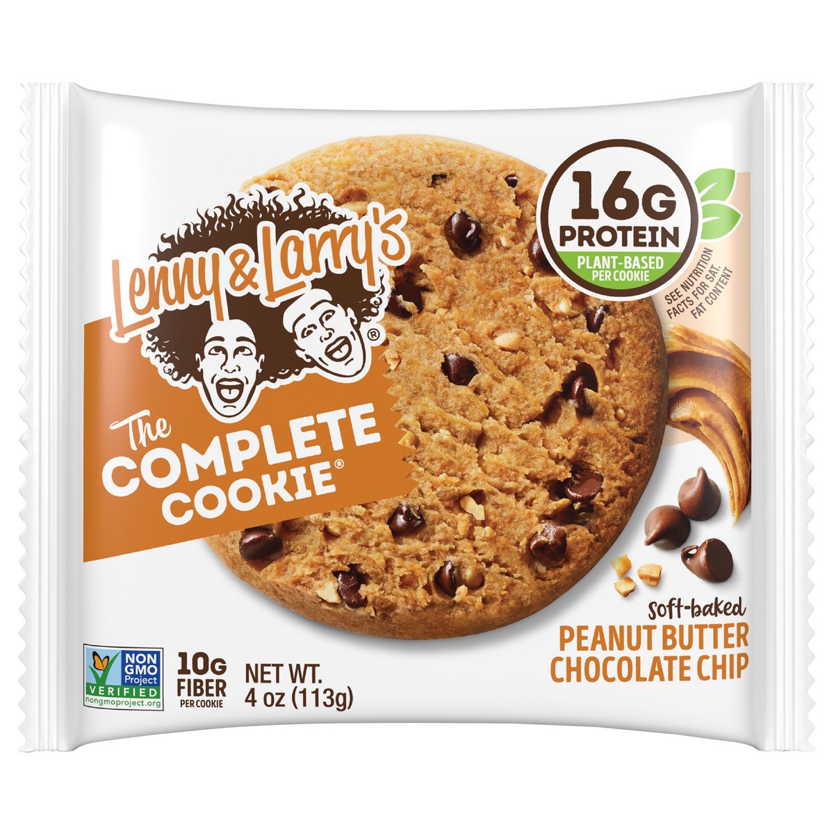 slide 1 of 5, Lenny & Larry's The Complete Cookie, Peanut Butter Chocolate Chip- 4 oz, 4 oz