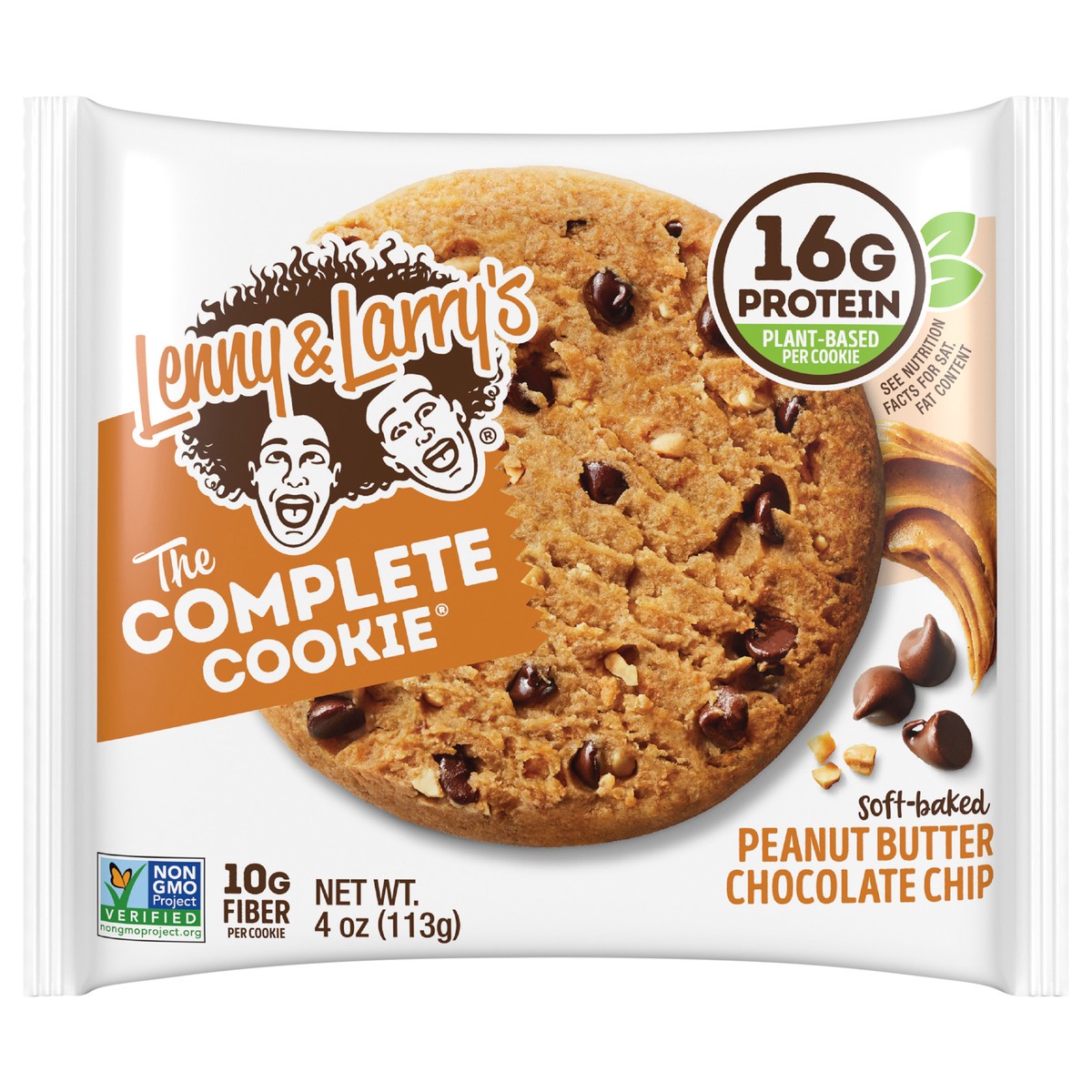 slide 1 of 5, Lenny & Larry's The Complete Cookie, Peanut Butter Chocolate Chip, 4oz- 12ct, 4 oz