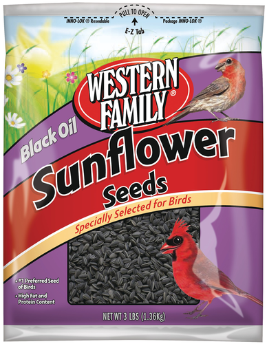 slide 1 of 1, Western Family Sunflower Wild Bird Seed, 3 lb