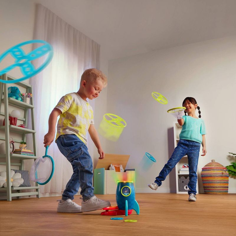 slide 2 of 11, B. toys Flying Disc Launcher with Pedal, 1 ct