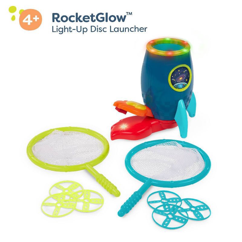 slide 6 of 11, B. toys Flying Disc Launcher with Pedal, 1 ct