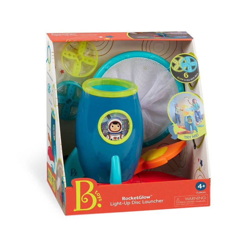 slide 11 of 11, B. toys Flying Disc Launcher with Pedal, 1 ct