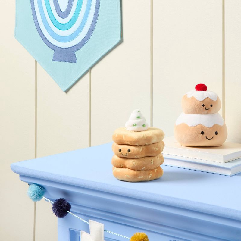 slide 2 of 3, Fabric Stuffed Plush Hanukkah Latke Figural - Spritz™, 1 ct