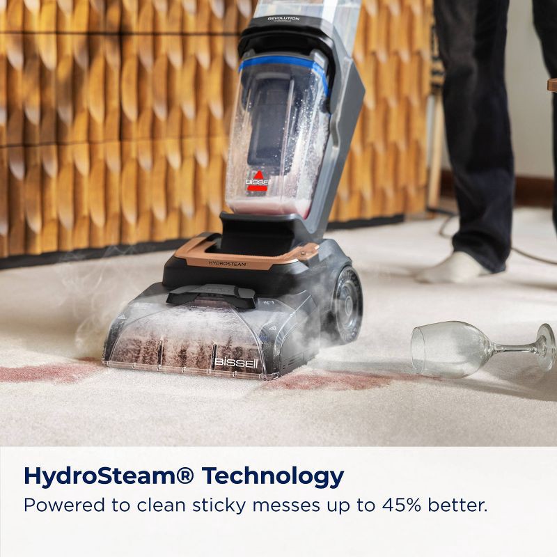 slide 3 of 7, BISSELL Revolution HydroSteam Pet Hair Pick-Up Carpet Cleaner 4120 20' 11" Cleaning Path, 1 ct