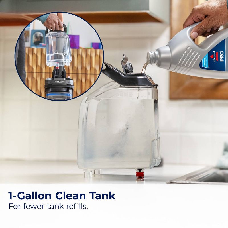 slide 5 of 7, BISSELL Revolution HydroSteam Pet Hair Pick-Up Carpet Cleaner 4120 20' 11" Cleaning Path, 1 ct