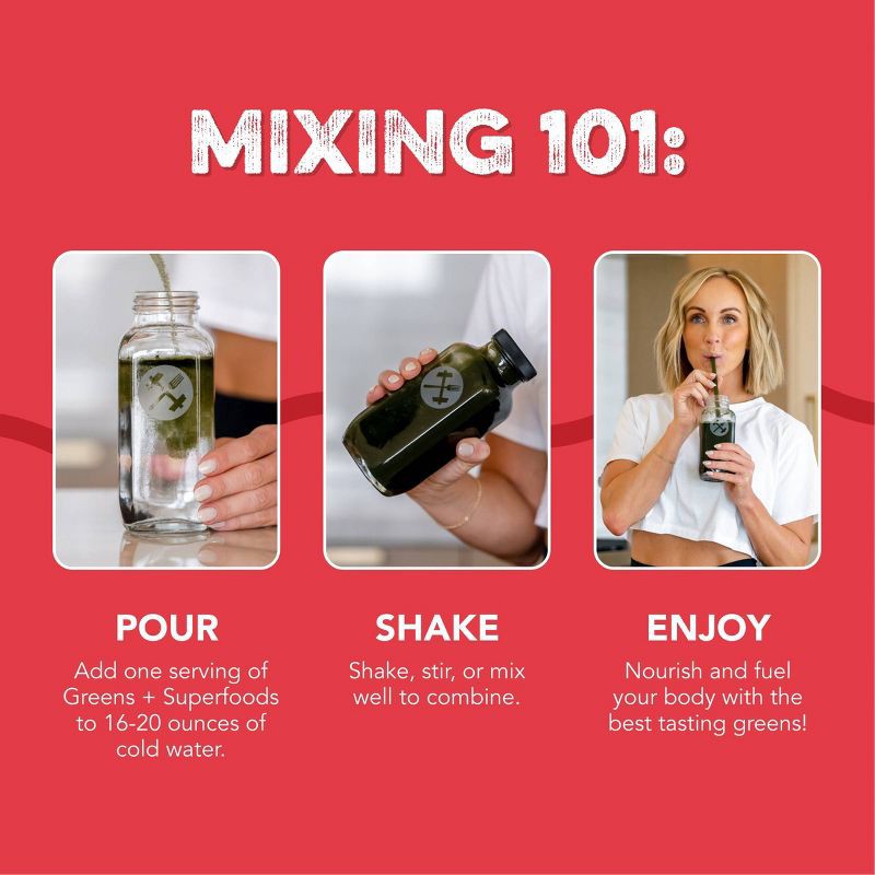 slide 4 of 7, Clean Simple Eats Greens Supplement Powder - Cherry Limeade - 11.6oz/30 Servings, 11.6 oz, 30 servings