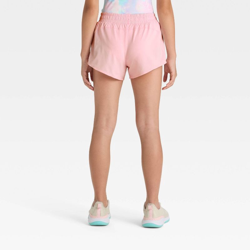 slide 2 of 3, Girls' Lightweight Flex Shorts - All In Motion™ Pink S, 1 ct