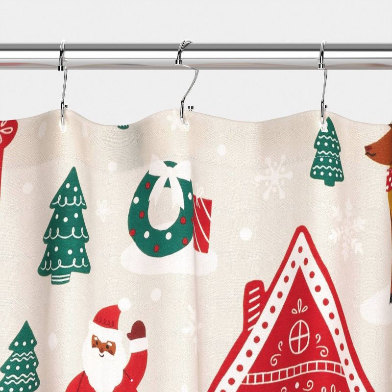 slide 3 of 4, 72"x72" Gingerbread Christmas Shower Curtain - Wondershop™, 1 ct