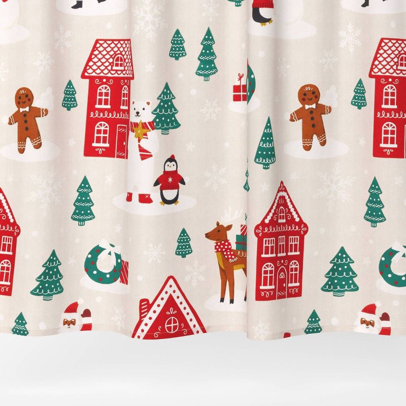slide 4 of 4, 72"x72" Gingerbread Christmas Shower Curtain - Wondershop™, 1 ct