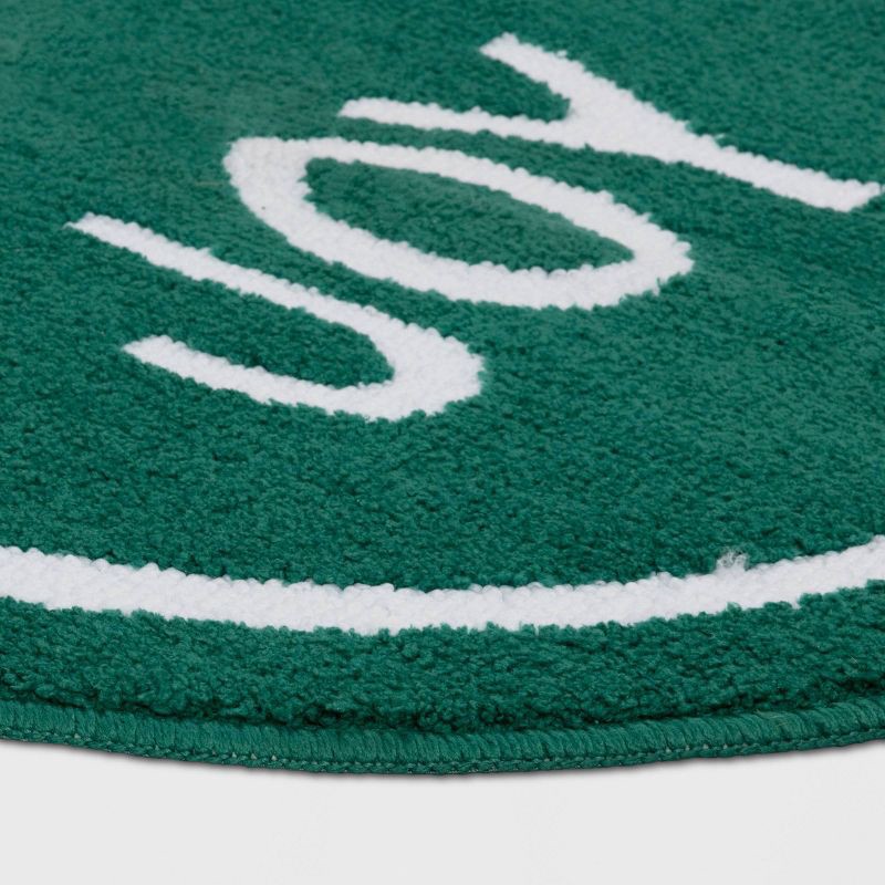 slide 3 of 4, 17"x24" 'Joy' Christmas Bath Rug Green - Wondershop™, 1 ct