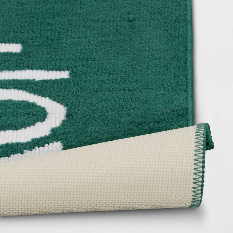 slide 4 of 4, 17"x24" 'Joy' Christmas Bath Rug Green - Wondershop™, 1 ct