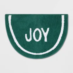 17"x24" 'Joy' Christmas Bath Rug Green - Wondershop™