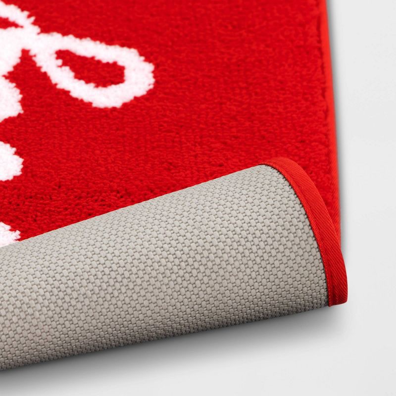 slide 4 of 4, 17"x24" 'Merry' Christmas Bath Rug Red - Wondershop™, 1 ct