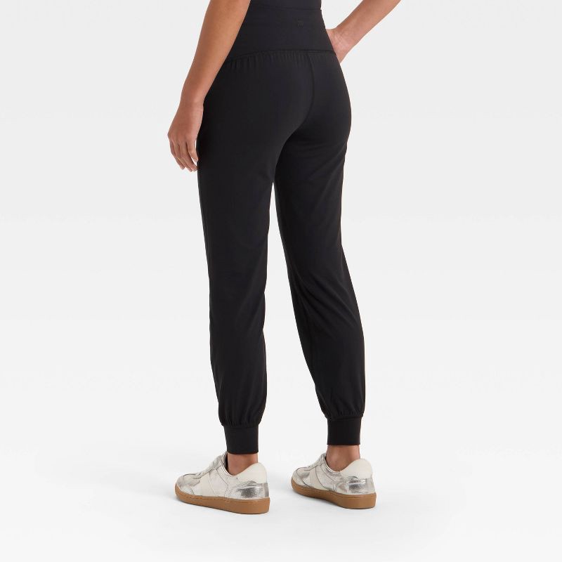 slide 2 of 3, Girls' Everyday Soft Jogger Leggings - All In Motion™ Black M, 1 ct