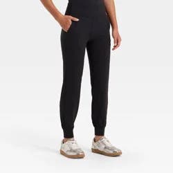 Girls' Everyday Soft Jogger Leggings - All In Motion™ Black L