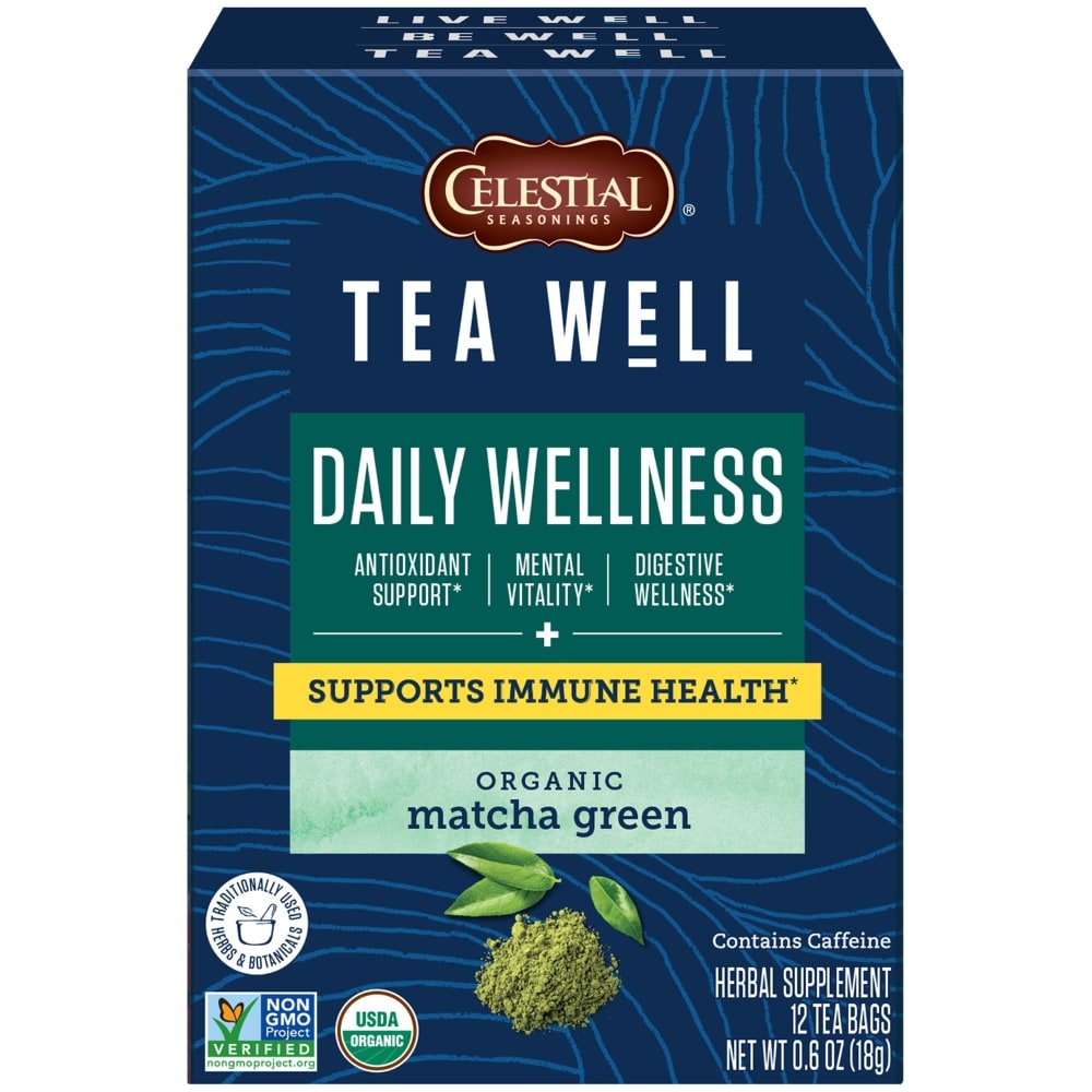 slide 1 of 1, Celestial Seasonings Tea Well Matcha Green Herb Tea, 12 ct