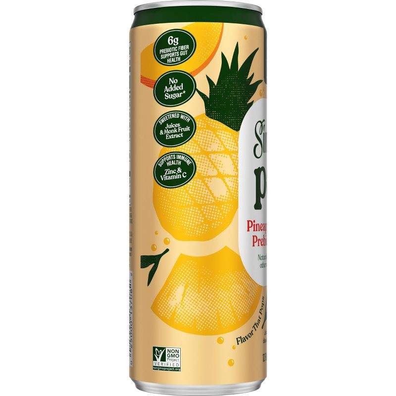 slide 5 of 11, Simply Beverages Simply Pop Pineapple-Mango Prebiotic Soda - 12 fl oz Slim Can, 12 fl oz