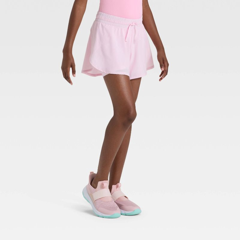 slide 1 of 3, Girls' Flowy Shorts - All In Motion™ Light Pink XL, 1 ct