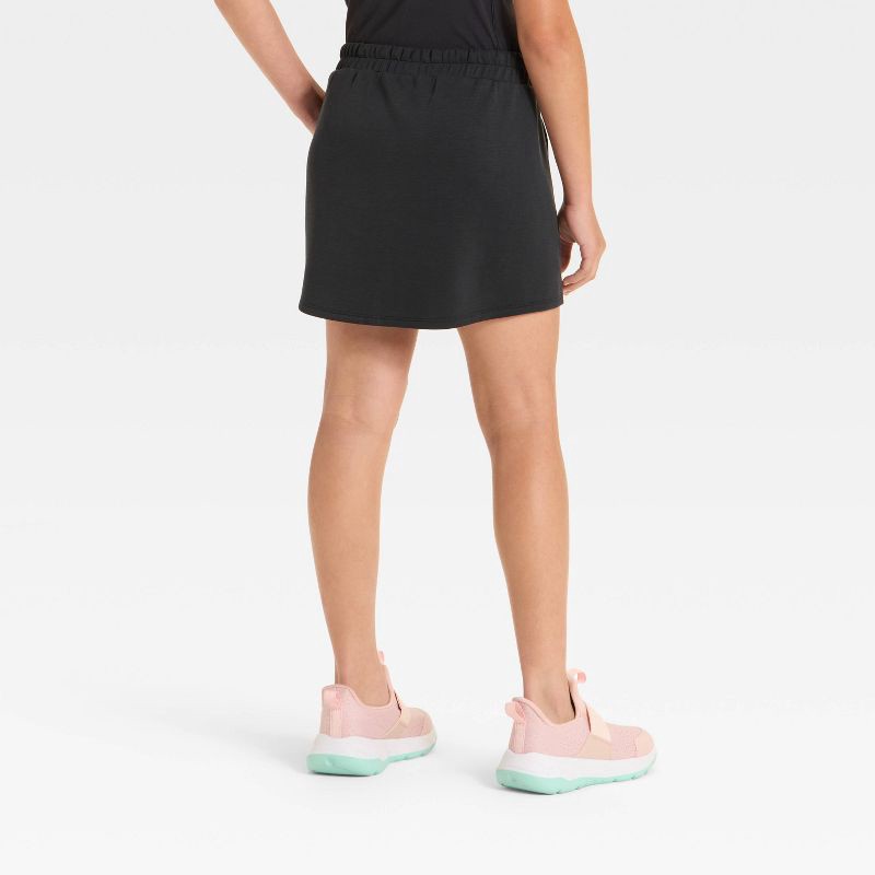 slide 2 of 3, Girls' Airy Sleek Skort - All In Motion™ Black XS, 1 ct