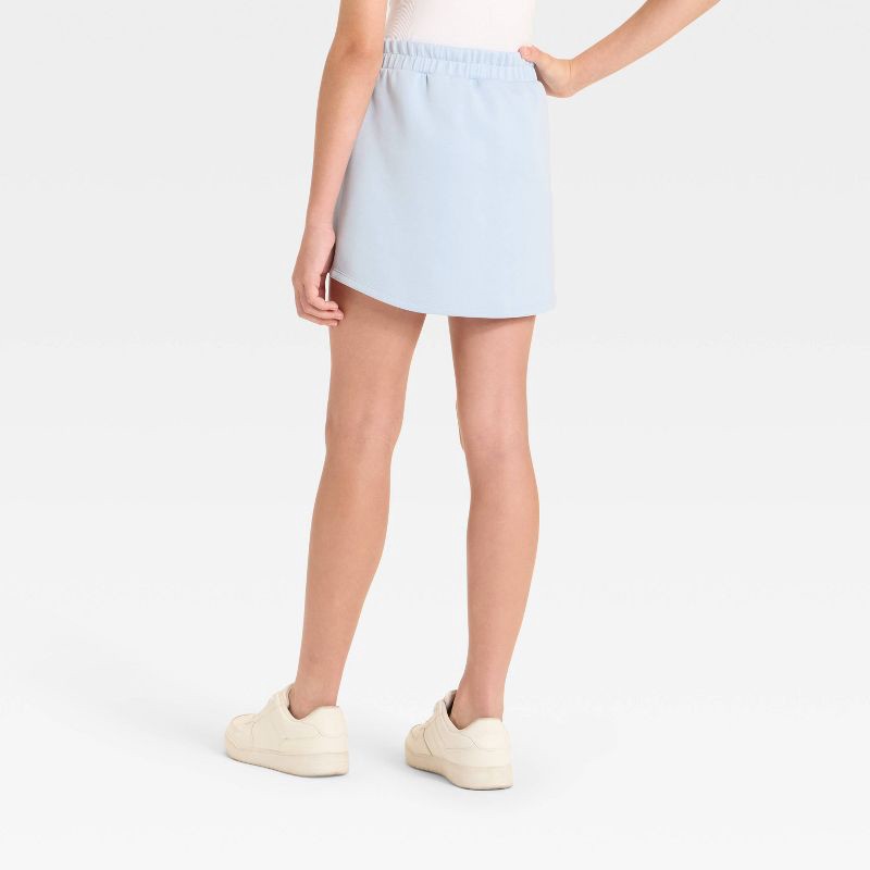 slide 3 of 3, Girls' Airy Sleek Piped Skort - All In Motion™ Sky Blue M, 1 ct