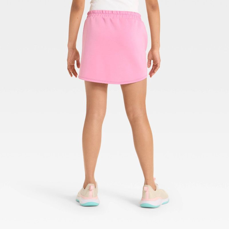 slide 2 of 3, Girls' Airy Sleek Piped Skort - All In Motion™ Rose Pink M, 1 ct
