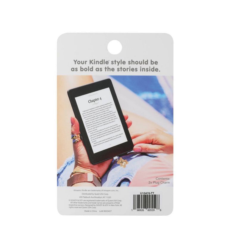 slide 2 of 3, iJoy 2pk Kindle Plug Charms - Bear and Bow, 2 ct