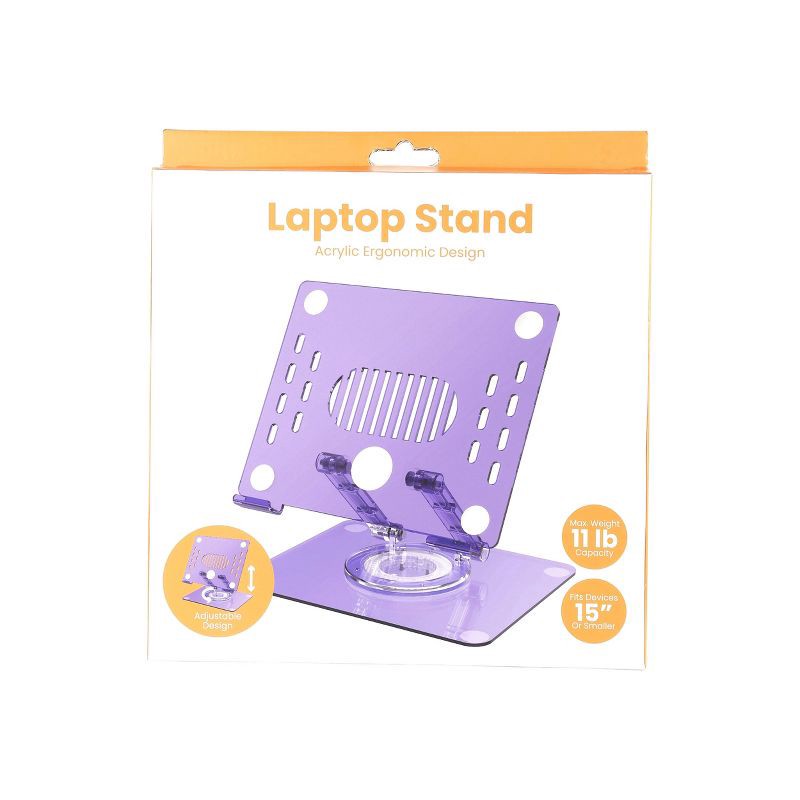 slide 1 of 8, Vivitar Acrylic Laptop Stand - Light Purple, 1 ct