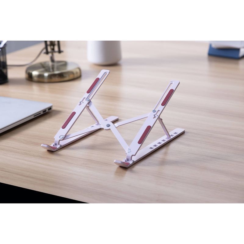 slide 2 of 9, Vivitar Aluminum Laptop Stand - Light Pink, 1 ct