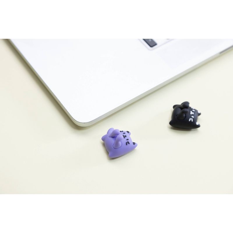 slide 2 of 7, Vivitar 2pk Cable Organizer - Molded Cats, 2 ct