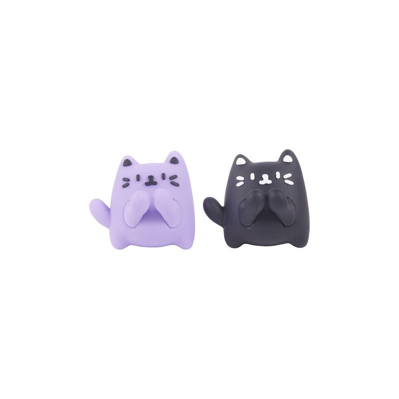 slide 6 of 7, Vivitar 2pk Cable Organizer - Molded Cats, 2 ct