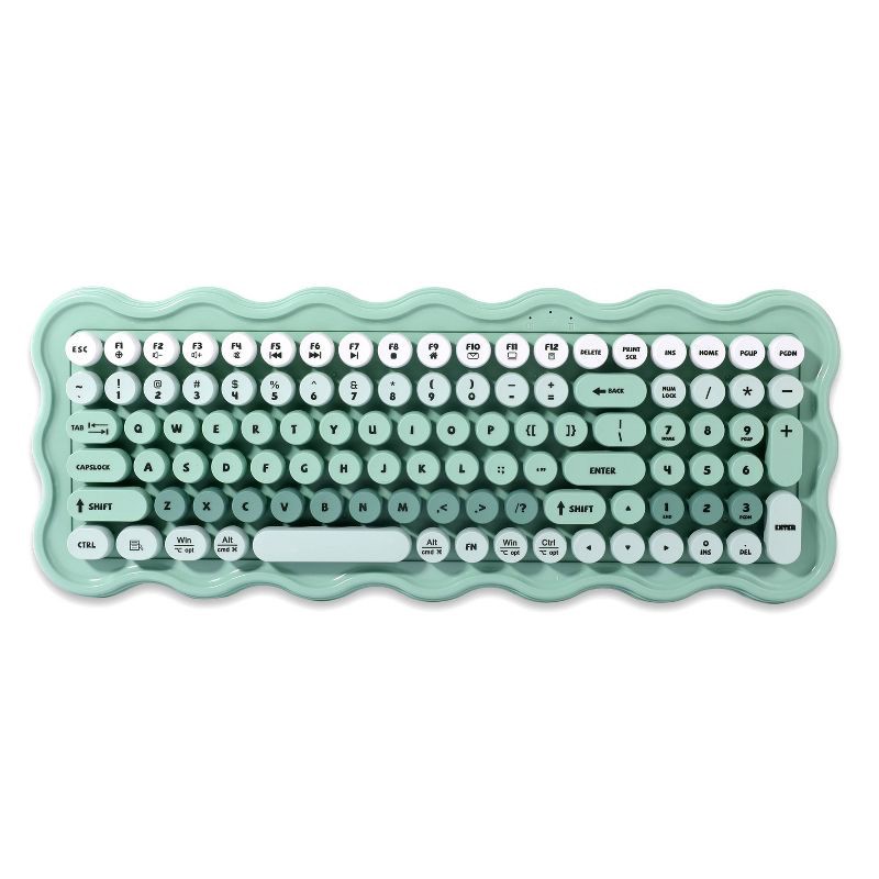 slide 1 of 5, IJoy Wavy Keyboard - Green: ABS Material, Slim Design, Computer Accessory, 1 ct