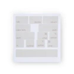 IJoy Keyboard Decals - Beige: PVC Material, Self-Adhesive Computer Accessories