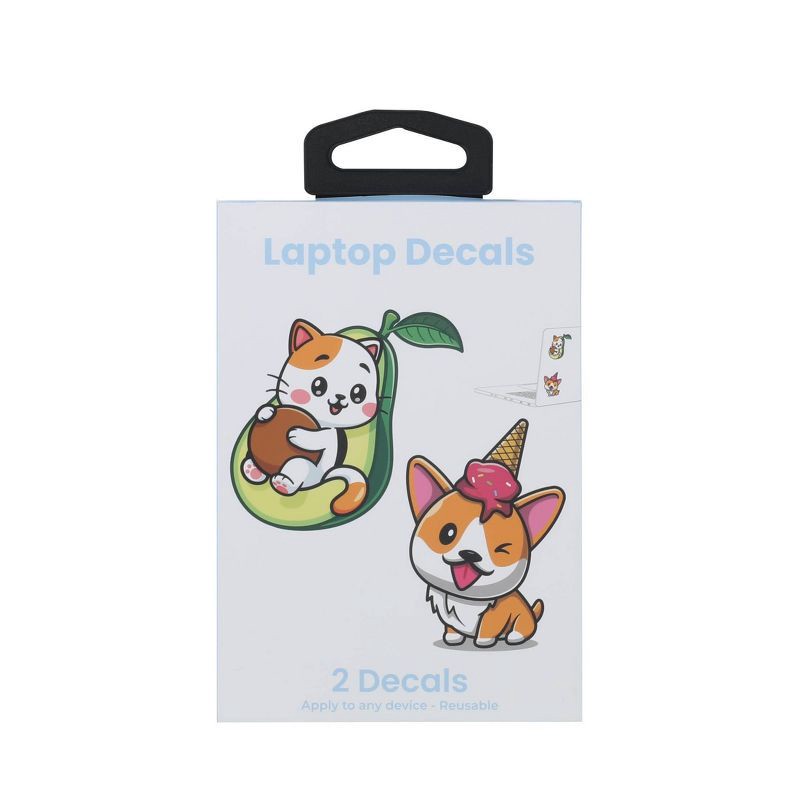 slide 2 of 3, iJoy 2pk Laptop Decal - Cat and Dog, 2 ct