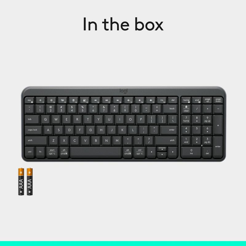slide 8 of 9, Logitech Bluetooth Compact Keyboard - Black, 1 ct