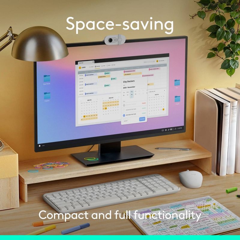 slide 5 of 10, Logitech Bluetooth Compact Combo - White, 1 ct