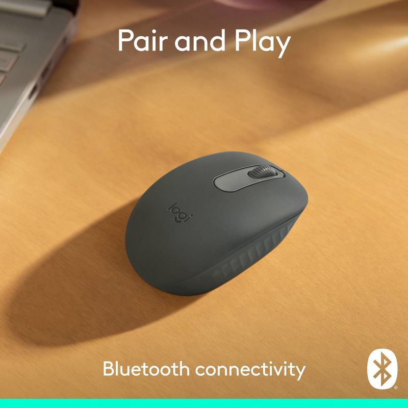 slide 2 of 10, Logitech M196 Bluetooth Mouse - Black: Bluetooth Technology for Home Use, 1 ct