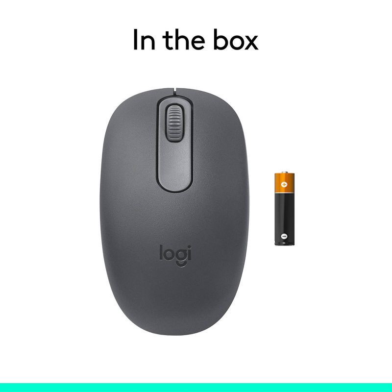slide 9 of 10, Logitech M196 Bluetooth Mouse - Black: Bluetooth Technology for Home Use, 1 ct