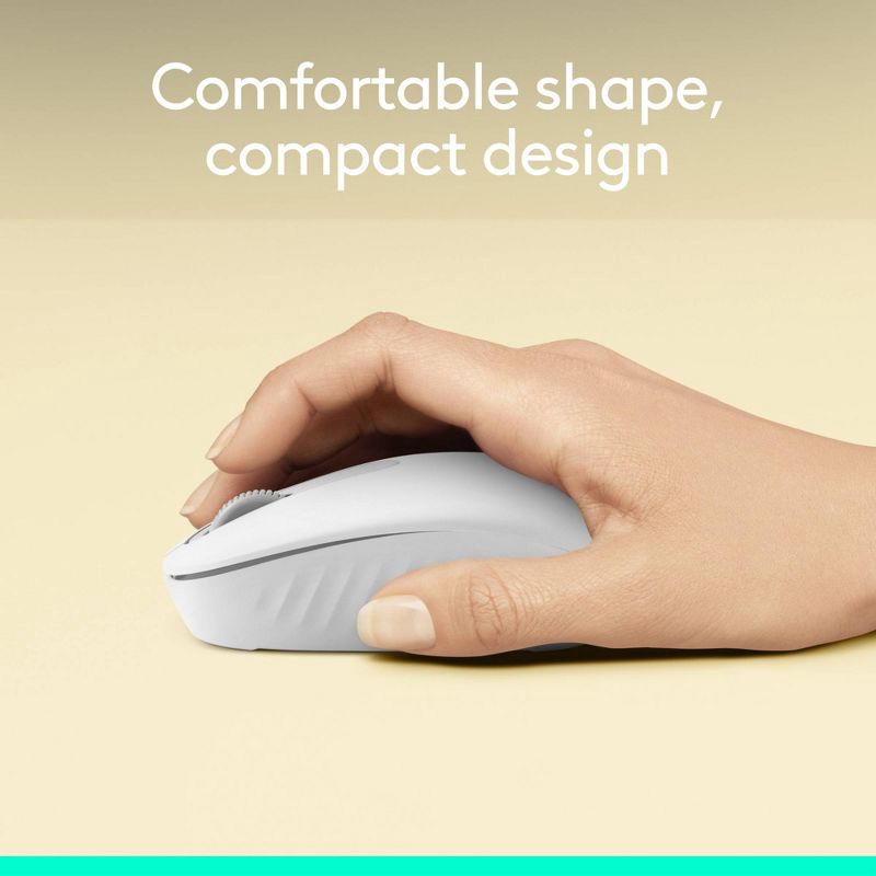 slide 3 of 10, Logitech M196 Bluetooth Mouse - White: Bluetooth, Home Use, 1 ct
