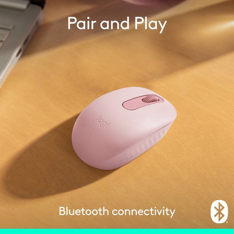 slide 2 of 10, Logitech M196 Bluetooth Mouse - Pink: Bluetooth, Home Use, 1 ct
