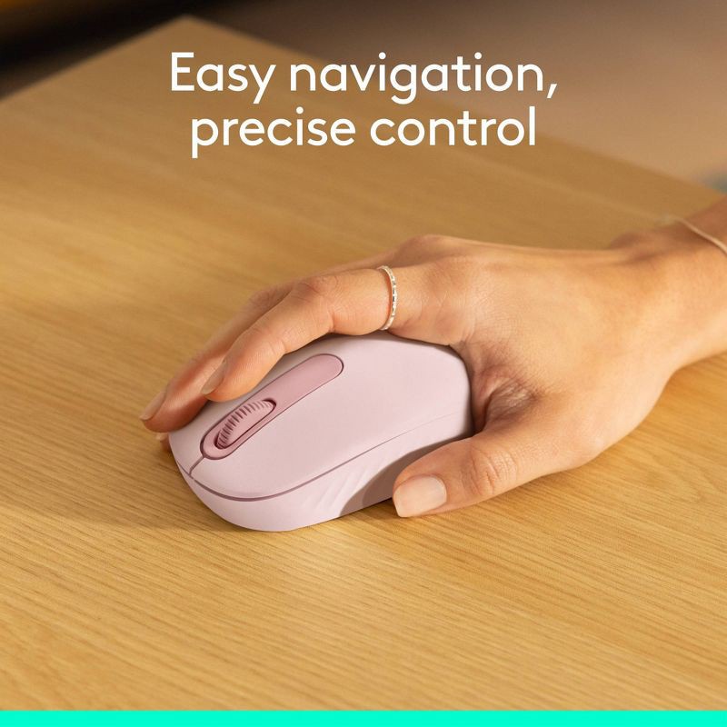 slide 5 of 10, Logitech M196 Bluetooth Mouse - Pink: Bluetooth, Home Use, 1 ct