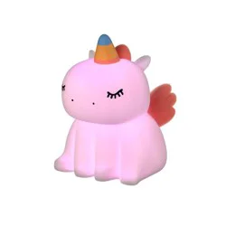 Gems Squishy Unicorn Pat Pat Lamp: Silicone Kids Night Light, Touch Activated