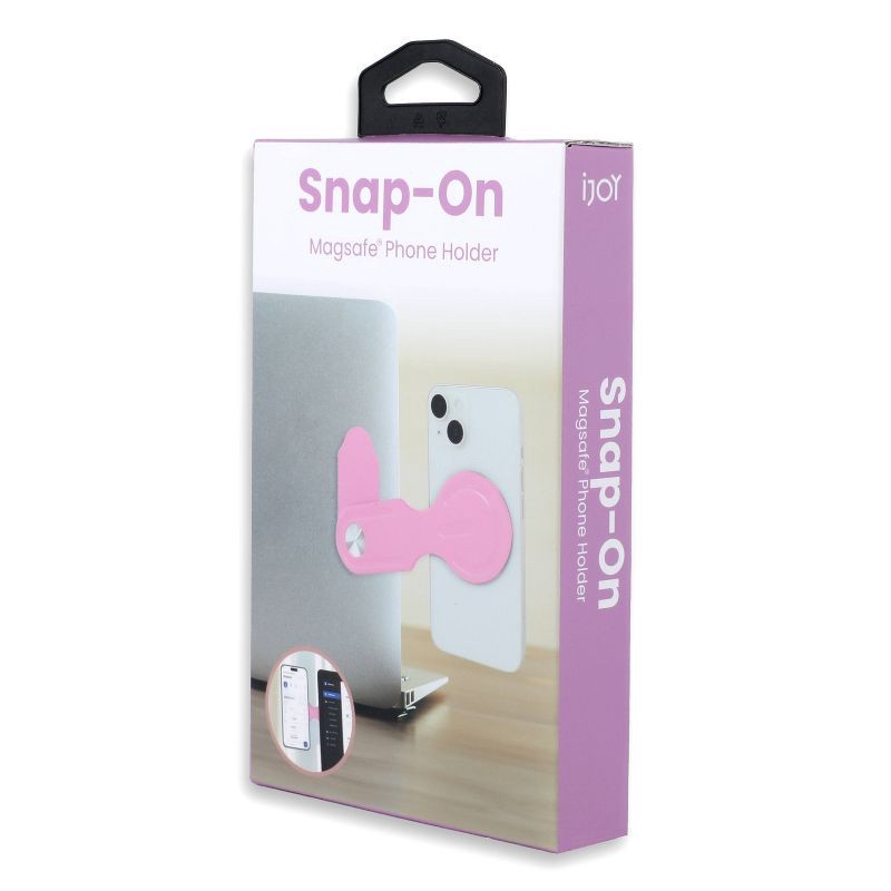 slide 3 of 5, iJoy Snap-On Laptop Phone Holder - Pink, 1 ct