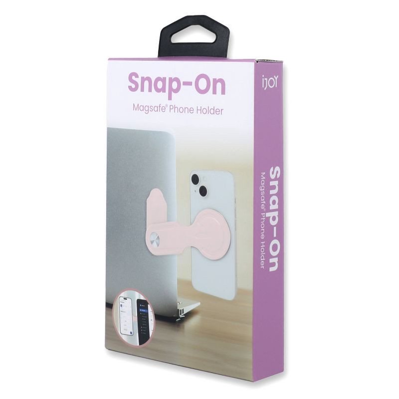 slide 3 of 5, iJoy Snap-On Laptop Phone Holder - Blush, 1 ct