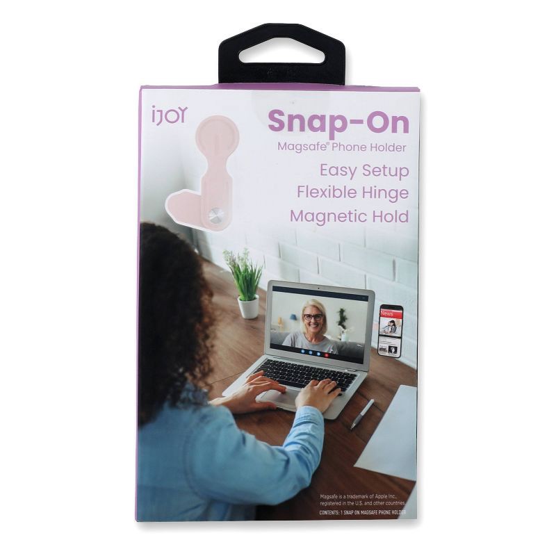 slide 4 of 5, iJoy Snap-On Laptop Phone Holder - Blush, 1 ct