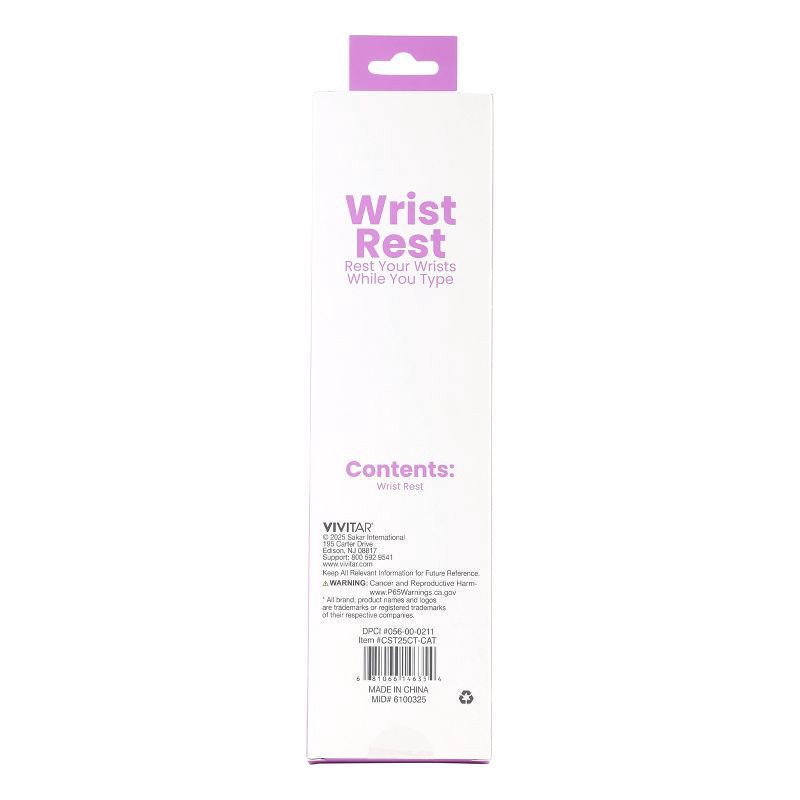 slide 3 of 8, Vivitar Cat Wrist Rest - Light Purple, 1 ct
