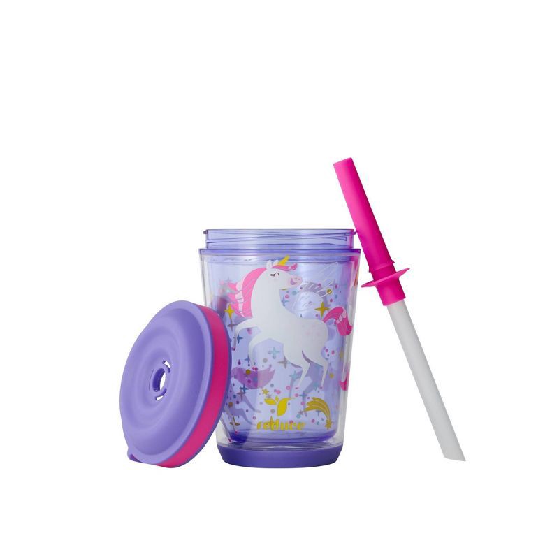 slide 2 of 6, Reduce 12oz Cartwheel Straw Cup Unicorn Magic, 12 oz