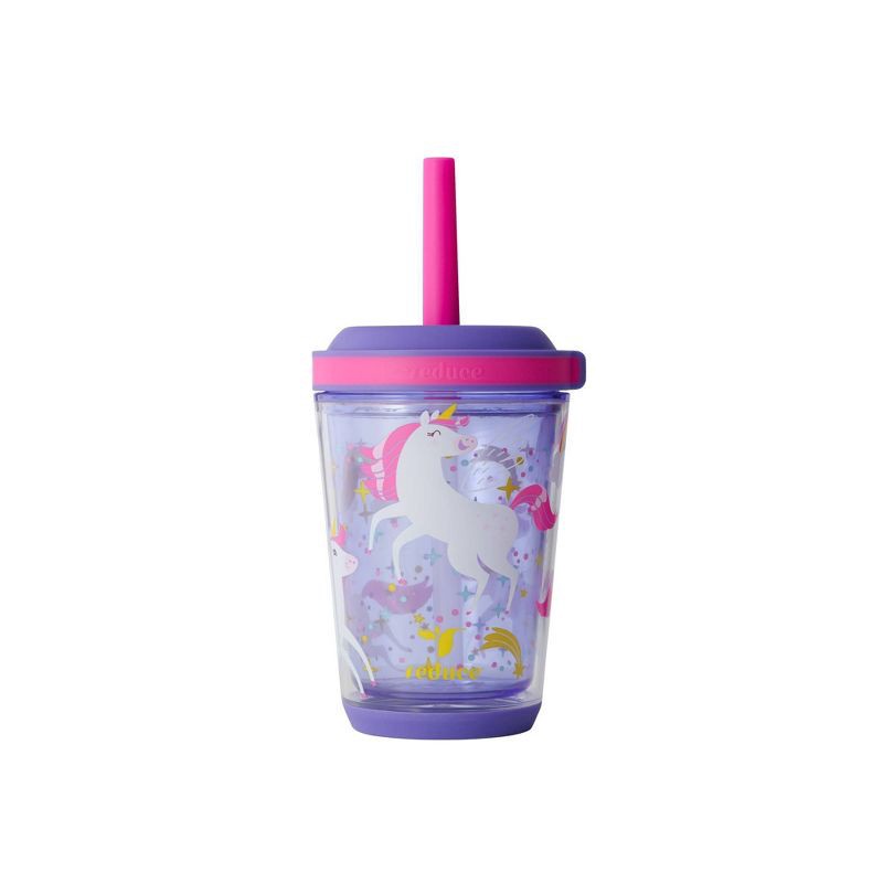 slide 1 of 6, Reduce 12oz Cartwheel Straw Cup Unicorn Magic, 12 oz