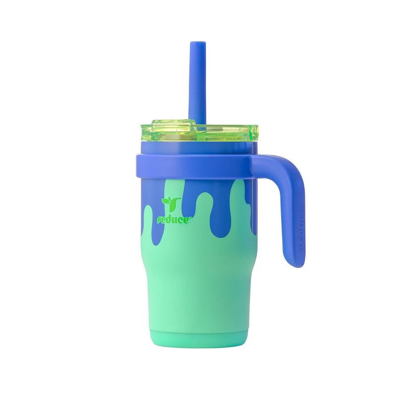 slide 2 of 6, Reduce 14oz Coldee Vacuum Insulated Stainless Steel Straw Tumbler Slime, 14 oz