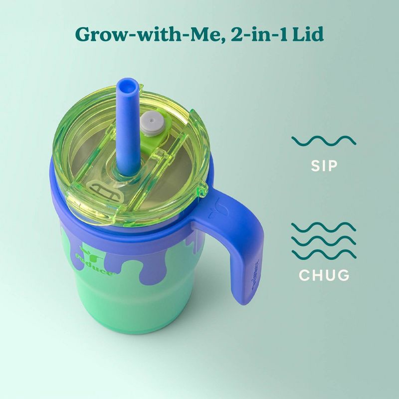 slide 5 of 6, Reduce 14oz Coldee Vacuum Insulated Stainless Steel Straw Tumbler Slime, 14 oz