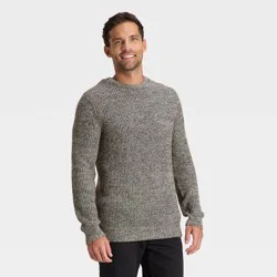 Men's Marled Crewneck Sweater - Goodfellow & Co™ Black L